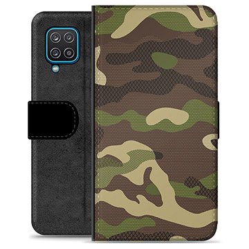 Funda Cartera Premium para Samsung Galaxy A12 - Camuflaje