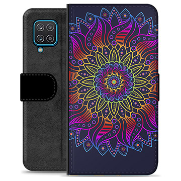 Funda Cartera Premium para Samsung Galaxy A12 - Mandala Colorida