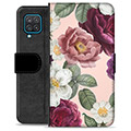 Funda Cartera Premium para Samsung Galaxy A12 - Flores Románticas