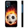 Carcasa Protectora para Samsung Galaxy A12 - Pelota de Fútbol en Llamas