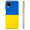 Funda TPU con bandera de Ucrania para Samsung Galaxy A12 - Amarillo y azul claro