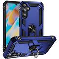 Carcasa Híbrida con Anillo Soporte para Samsung Galaxy A15 - Azul