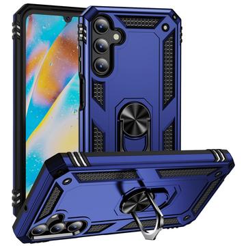 Carcasa Híbrida con Anillo Soporte para Samsung Galaxy A15 - Azul