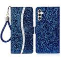 Samsung Galaxy A15 Funda elegante con purpurina para cartera