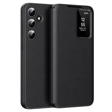 Funda Samsung Galaxy A16 Smart Clear View Flip con ranura para tarjetas - Negro