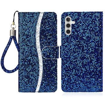 Samsung Galaxy A16 Funda elegante con purpurina para cartera
