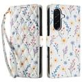 Funda Rómbica Floral de Cartera para Samsung Galaxy A17/A26 - Flores de colores