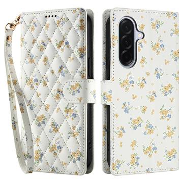 Funda Rómbica Floral de Cartera para Samsung Galaxy A17/A26