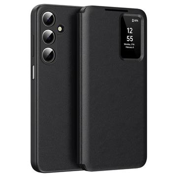 Funda Samsung Galaxy A17 Smart Clear View Flip con ranura para tarjetas - Negro