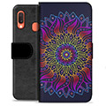 Funda Cartera Premium para Samsung Galaxy A20e - Mandala Colorida