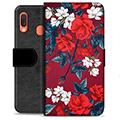 Funda Cartera Premium para Samsung Galaxy A20e - Flores Vintage