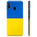 Funda TPU con bandera de Ucrania para Samsung Galaxy A20e - Amarillo y azul claro