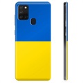 Funda TPU con bandera de Ucrania para Samsung Galaxy A21s - Amarillo y azul claro
