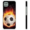 Carcasa Protectora para Samsung Galaxy A22 5G - Pelota de Fútbol en Llamas