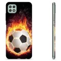 Funda de TPU para Samsung Galaxy A22 5G - Pelota de Fútbol en Llamas
