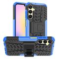 Antideslizante Funda Híbrida con Soporte para Samsung Galaxy A25 - Azul / Negro