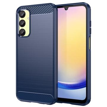 Carcasa de TPU Brushed para Samsung Galaxy A25 - Fibra de Carbono - Azul