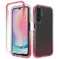 Carcasa Híbrida Gradient Series para Samsung Galaxy A25 - Rojo / Transparente