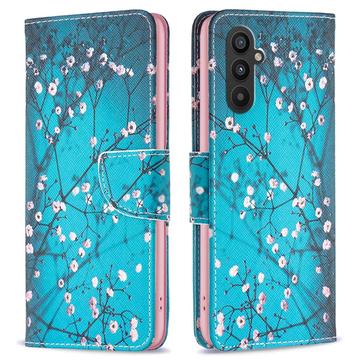 Funda Cartera Wonder Series para Samsung Galaxy A25 - Flores Blancas