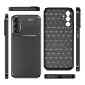 Carcasa TPU Beetle Fibra de Carbono para Samsung Galaxy A34 5G - Negro