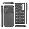 Carcasa TPU Beetle Fibra de Carbono para Samsung Galaxy A35 - Negro