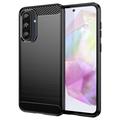 Carcasa de TPU Brushed para Samsung Galaxy A36/A56 - Fibra de Carbono - Negro