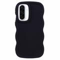 Funda de TPU Candy Color Wavy pare Samsung Galaxy A36/A56 - Negro