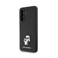 Funda Samsung Galaxy A36 Karl Lagerfeld Saffiano Metal Karl and Choupette - Negro