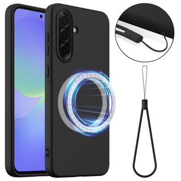 Funda de Silicona Líquida para Samsung Galaxy A36/A56 - Compatible con MagSafe - Negro
