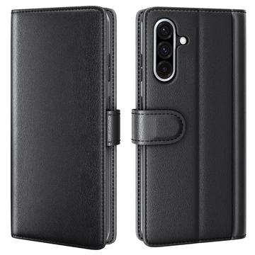 Funda de Cuero para Samsung Galaxy A36/A56 - Estilo Cartera - Negro