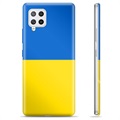 Funda TPU con bandera de Ucrania para Samsung Galaxy A42 5G - Amarillo y azul claro