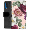 Funda Cartera Premium para Samsung Galaxy A50 - Flores Románticas