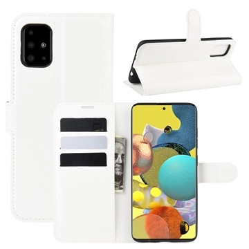 Funda con Cierre Magnético para Samsung Galaxy A51 5G - Estilo Cartera - Blanco