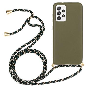 Funda de TPU con Acollador para Samsung Galaxy A53 5G - Verde Militar