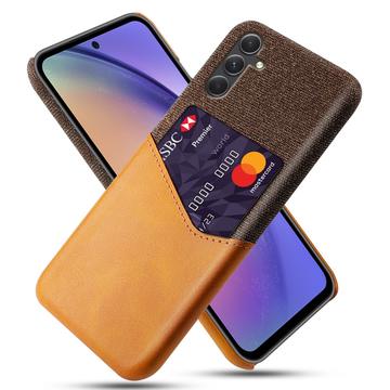 Carcasa con Ranura para Tarjeta KSQ para Samsung Galaxy A55 - Naranja