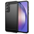 Carcasa de TPU Brushed para Samsung Galaxy A55 - Fibra de Carbono - Negro