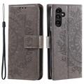 Funda Mandala Series para Samsung Galaxy A55 - Estilo Cartera - Gris