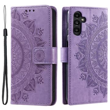 Funda Mandala Series para Samsung Galaxy A55 - Estilo Cartera - Púrpura