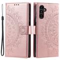 Funda Mandala Series para Samsung Galaxy A55 - Estilo Cartera - Rosa Dorado