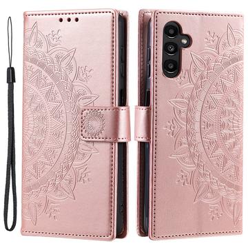Funda Mandala Series para Samsung Galaxy A55 - Estilo Cartera - Rosa Dorado