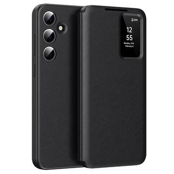 Funda Samsung Galaxy A55 Smart Clear View Flip con ranura para tarjetas - Negro