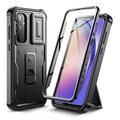 Funda Samsung Galaxy A55 Tech-Protect Kevlar Cam+ - Protector de pantalla, protector de cámara, soporte - Negro