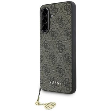 Carcasa Híbrida Guess 4G Charms Collection para Samsung Galaxy A56 - Marrón