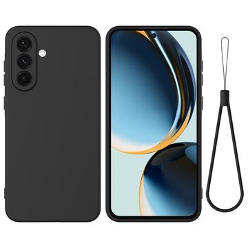 Samsung Galaxy A56 Funda de silicona líquida con correa de mano