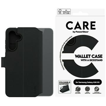 Funda tipo billetera con soporte Samsung Galaxy A56 PanzerGlass Care Feature - Negro