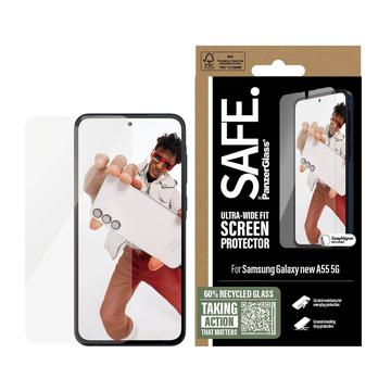 Protector de pantalla de vidrio templado PanzerGlass Safe Ultra-Wide Fit Samsung Galaxy A56 - 9H - Transparente