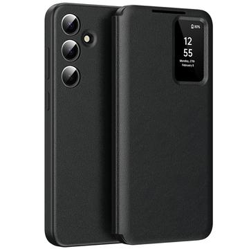 Funda Samsung Galaxy A56 Smart Clear View Flip con ranura para tarjetas - Negro