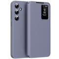 Funda Samsung Galaxy A56 Smart Clear View Flip con ranura para tarjetas - Gris Morado