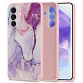 Funda de Silicona Tech-Protect Icon para Samsung Galaxy A56 - Mármol