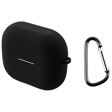 Carcasa de Silicona con Mosquetón para Samsung Galaxy Buds3 FE - Negro